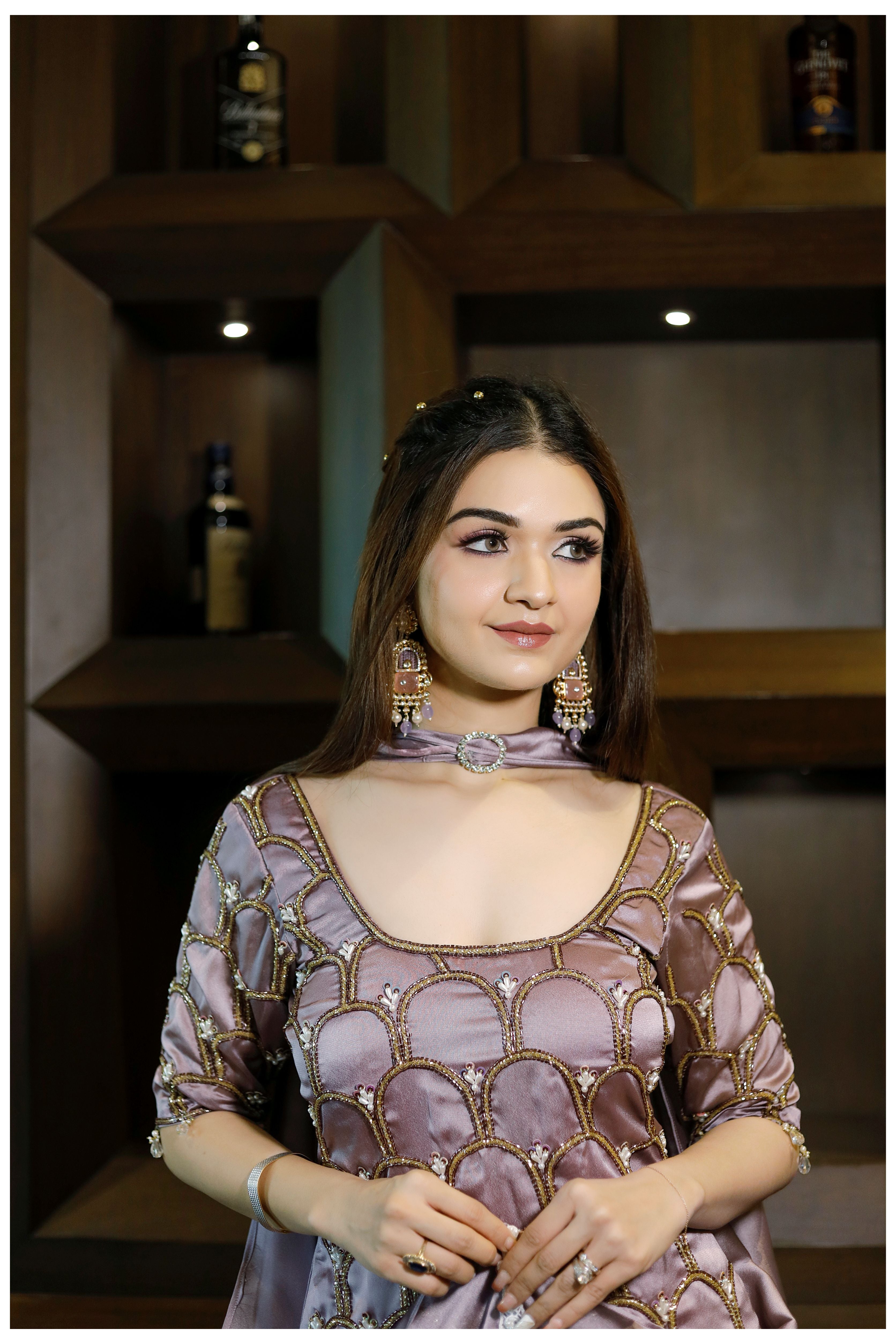 Lavender Sharara suit