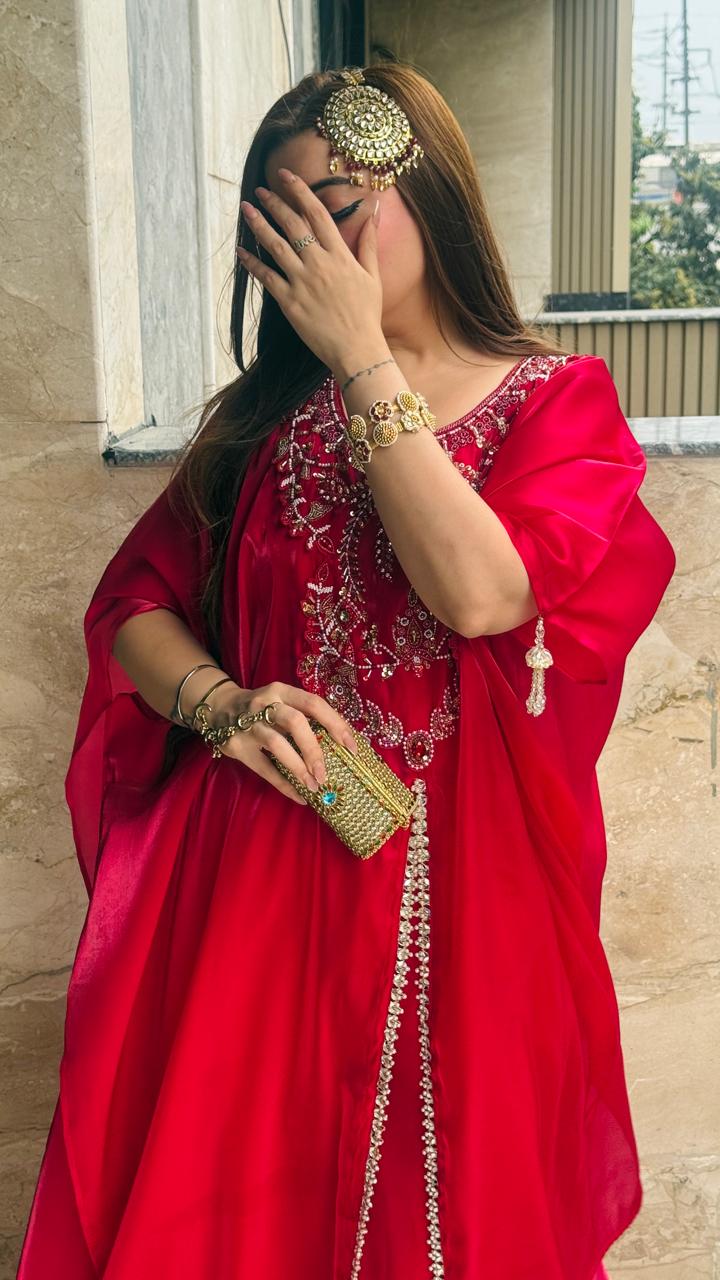 Fuchsia Pink Kaftan set