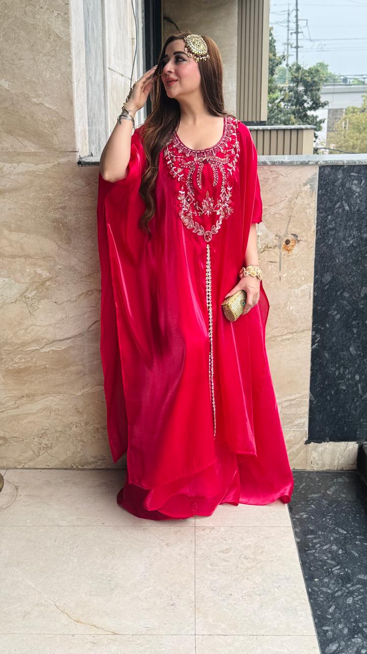 Fuchsia Pink Kaftan set