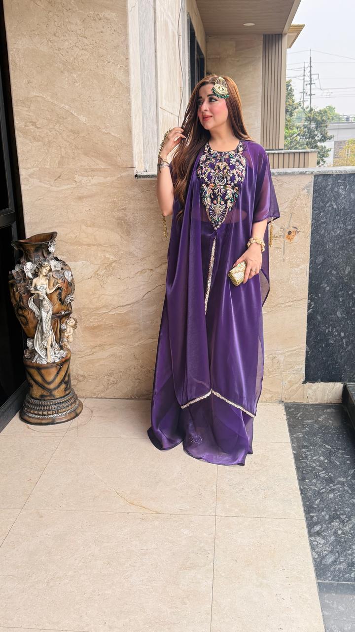 Purple Kaftan set