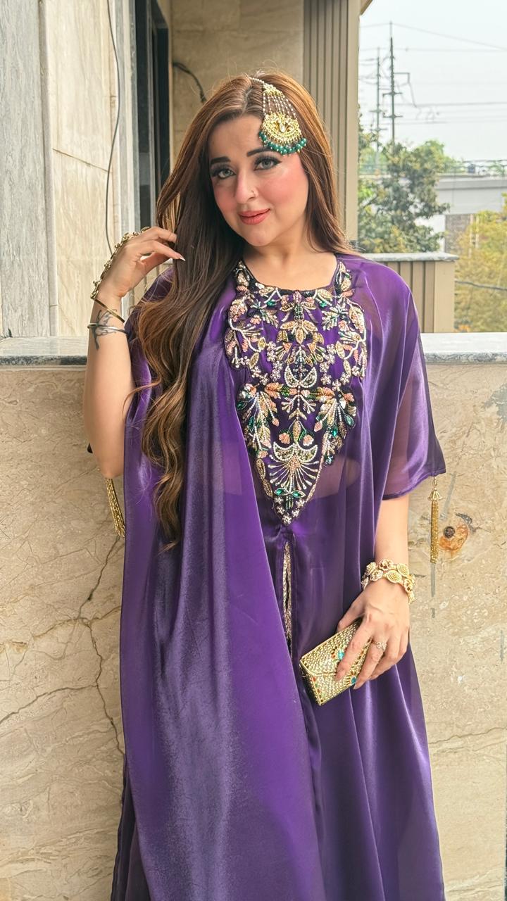 Purple Kaftan set