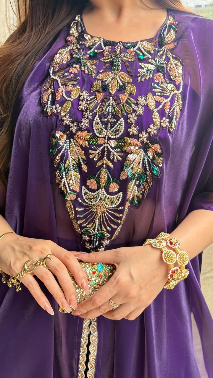 Purple Kaftan set