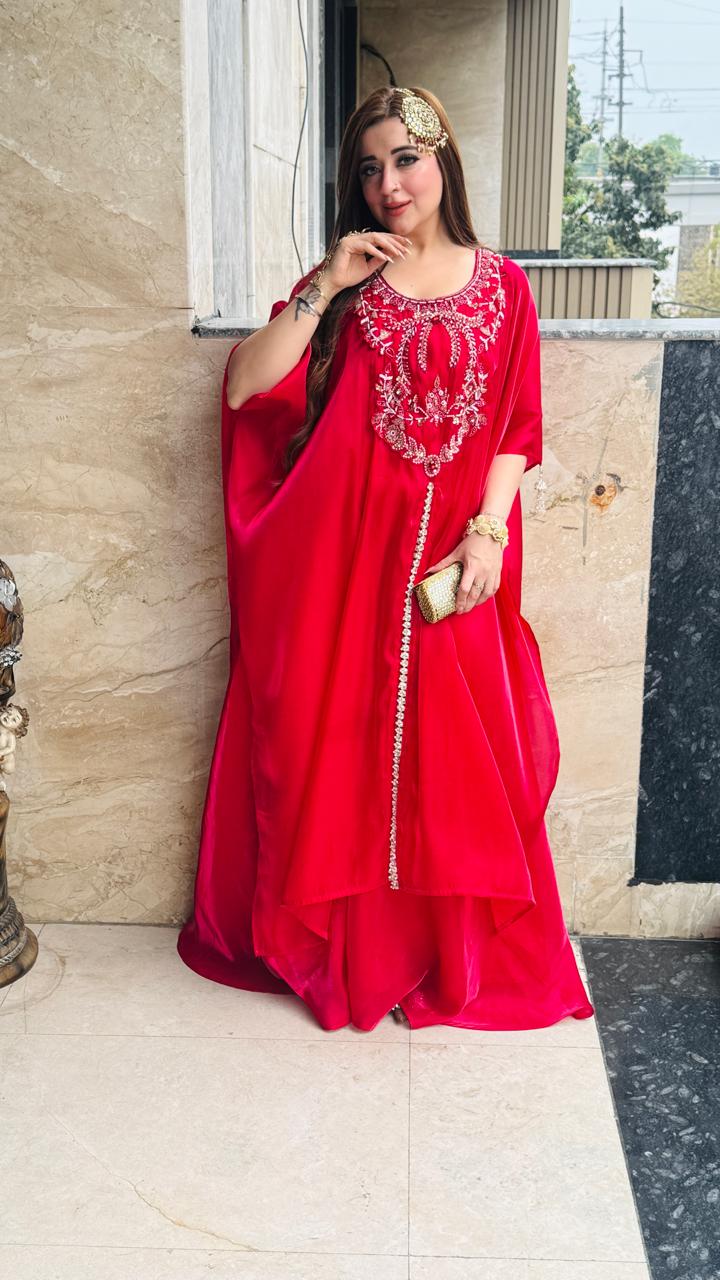 Fuchsia Pink Kaftan set