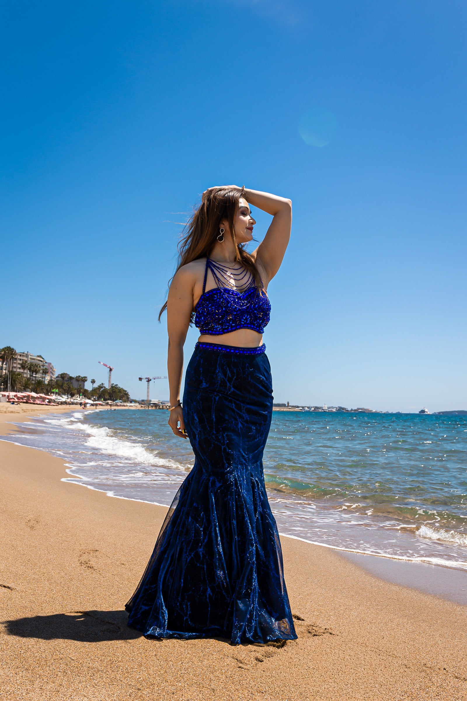 Royal Beaded Mermaid Skirt Set