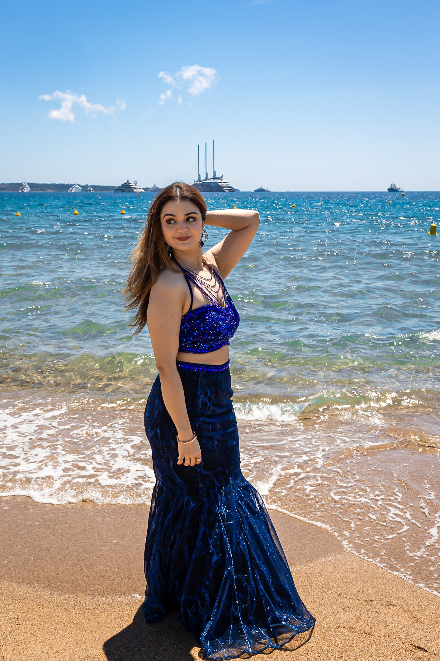 Royal Beaded Mermaid Skirt Set