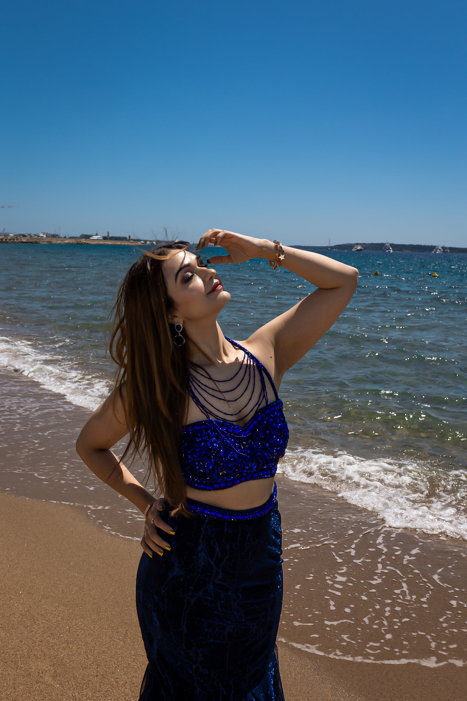 Royal Beaded Mermaid Skirt Set