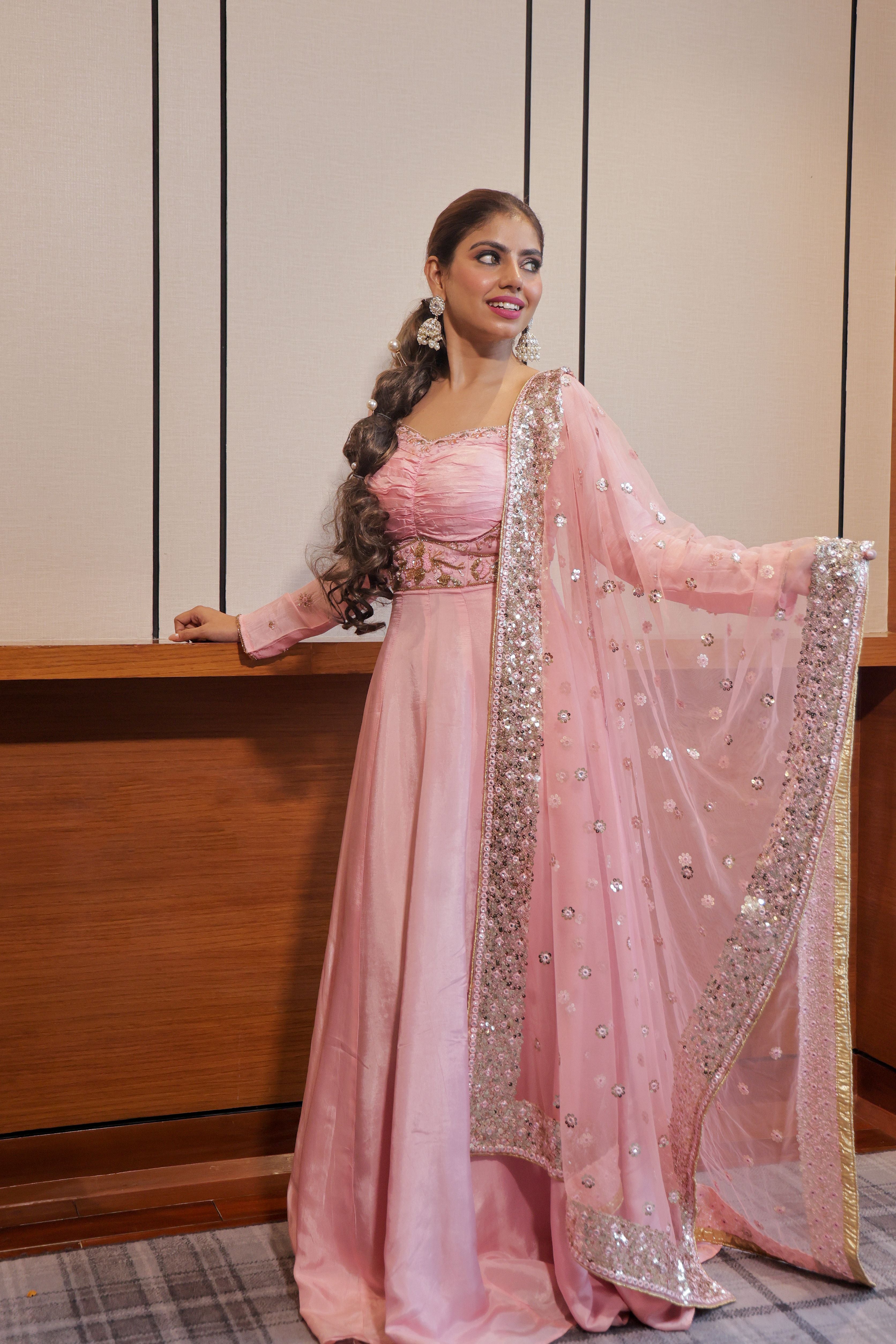 Baby Pink Anarkali set