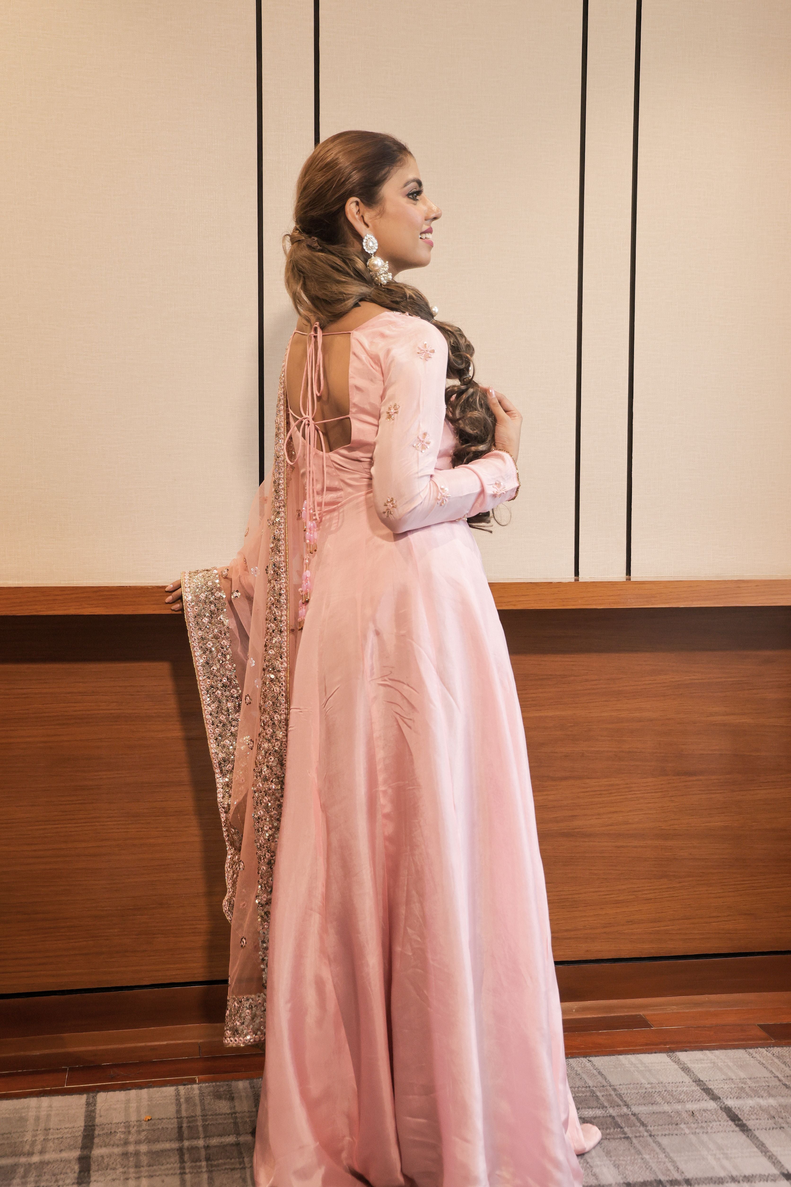 Baby Pink Anarkali set
