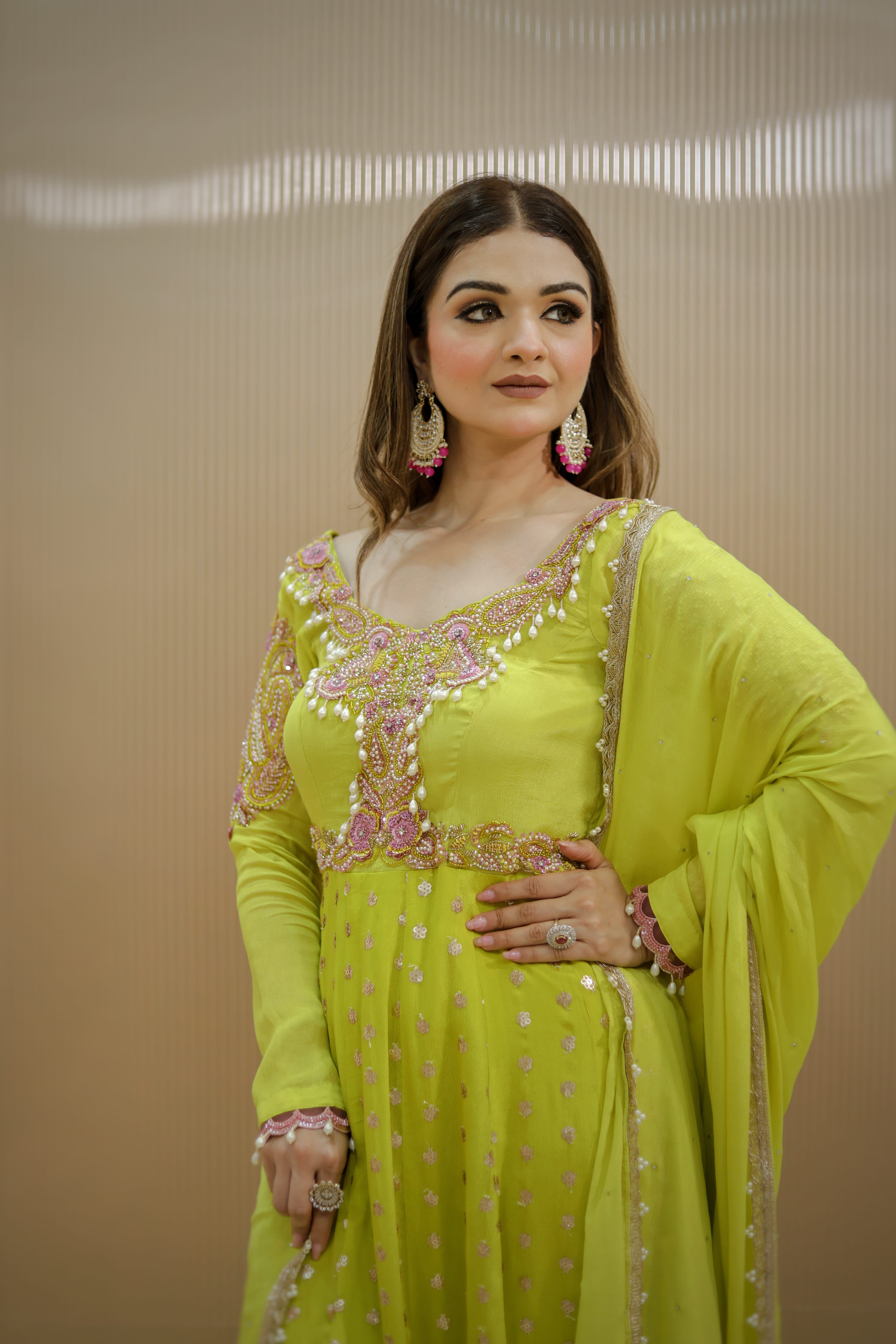 Yellow Anarkali Suit